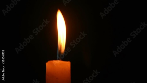 Candle light on dark background