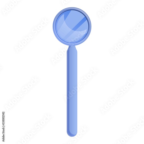 Dental mirror icon. Cartoon of dental mirror vector icon for web design isolated on white background