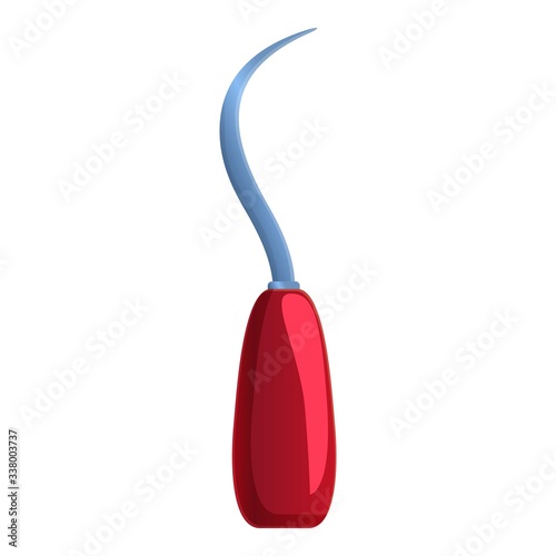 Needle awl tool icon. Cartoon of needle awl tool vector icon for web design isolated on white background