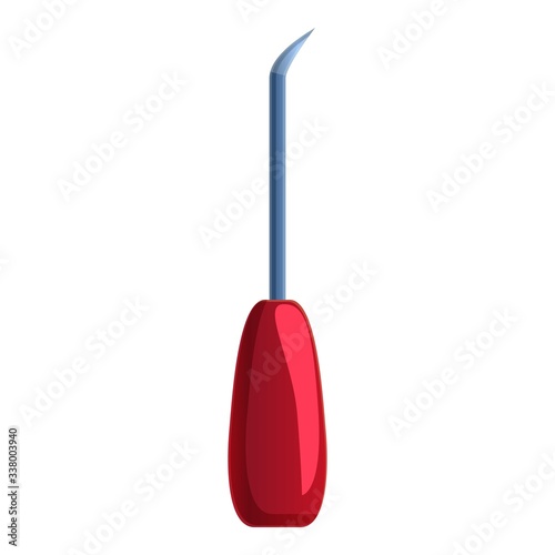 Shoemaker awl icon. Cartoon of shoemaker awl vector icon for web design isolated on white background