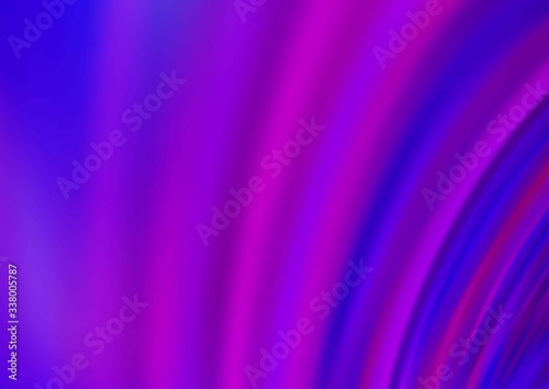 Light Purple vector pattern with bent ribbons. Colorful abstract illustration with gradient lines. Marble style for your business design.