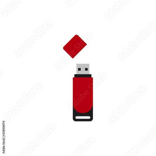 USB flash memory icon. Vector. Isolated.