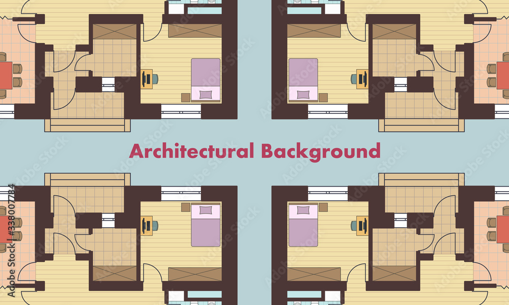 Architectural background. Architectural plans of residential buildings. The drawings of cottages. Colorful vector illustration EPS10 Architectural background. Architectural plans of residential buildings. The drawings of cottages. Colorful vector illustration EPS10