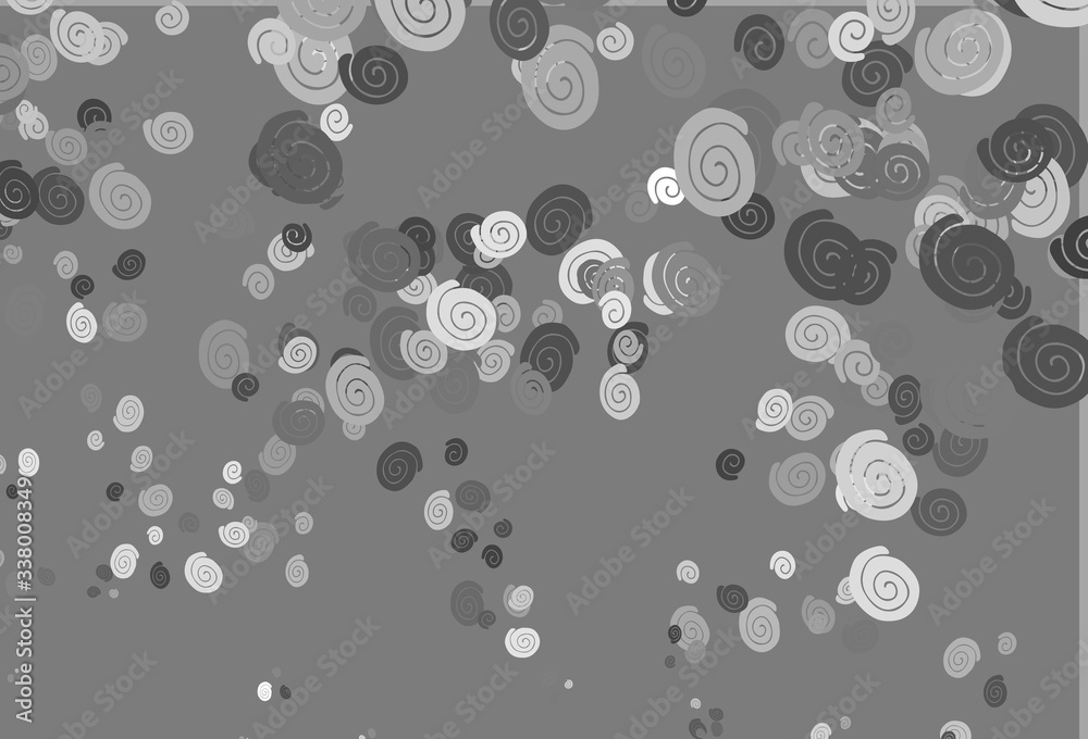 Light Silver, Gray vector background with lamp shapes.