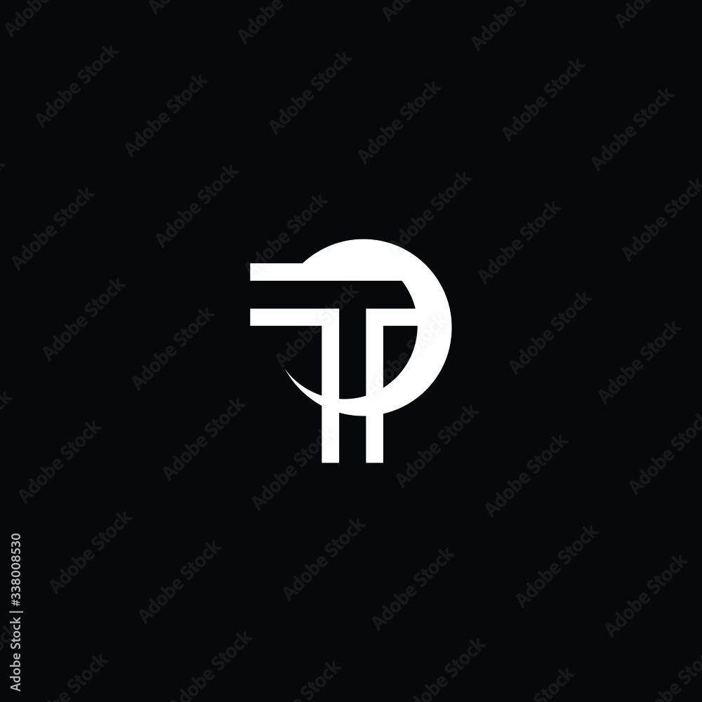 Minimal elegant monogram art logo. Outstanding professional trendy awesome artistic TP PT initial based Alphabet icon logo. Premium Business logo White color on black background Minimal elegant monogram art logo. Outstanding professional trendy awesome artistic TP PT initial based Alphabet icon logo. Premium Business logo White color on black background