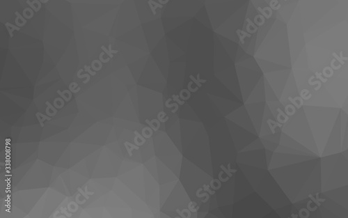 Light Silver, Gray vector triangle mosaic template. An elegant bright illustration with gradient. Brand new style for your business design.