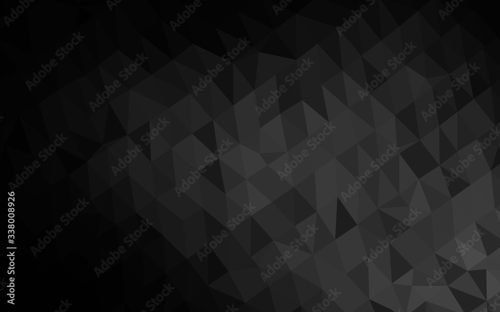 Dark Black vector low poly layout. Modern geometrical abstract illustration with gradient. The best triangular design for your business. Dark Black vector low poly layout. Modern geometrical abstract illustration with gradient. The best triangular design for your business.