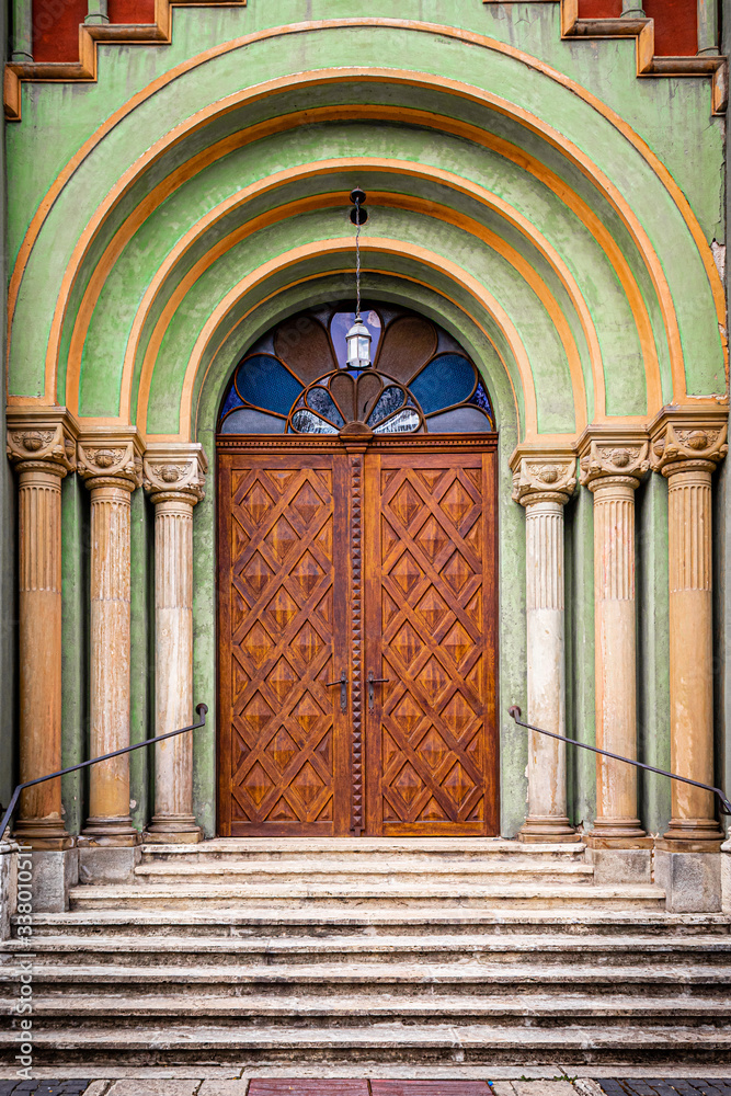 Naklejka premium Old church doorway