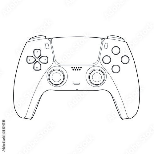 Vector illustration of game console joystick photo