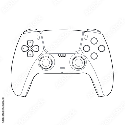 Vector illustration of game console joystick