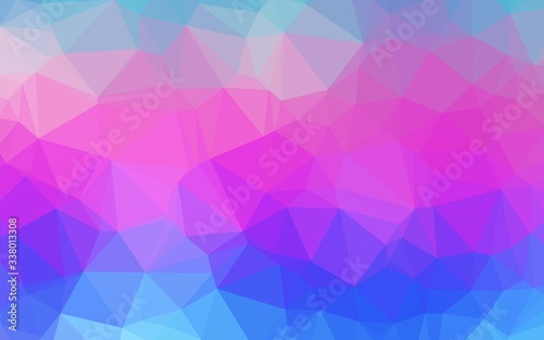 Light Multicolor, Rainbow vector polygonal template. A vague abstract illustration with gradient. Completely new template for your business design.