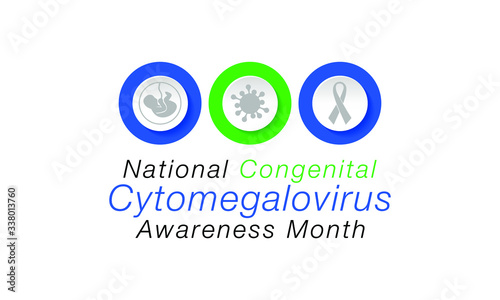 Vector illustration on the theme of National Congenital Cytomegalovirus awareness month observed each year during June.