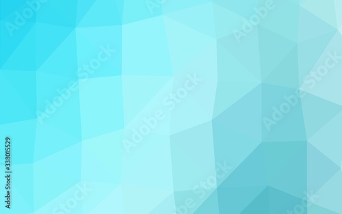 Light BLUE vector shining triangular background. Colorful illustration in abstract style with gradient. Completely new design for your business.