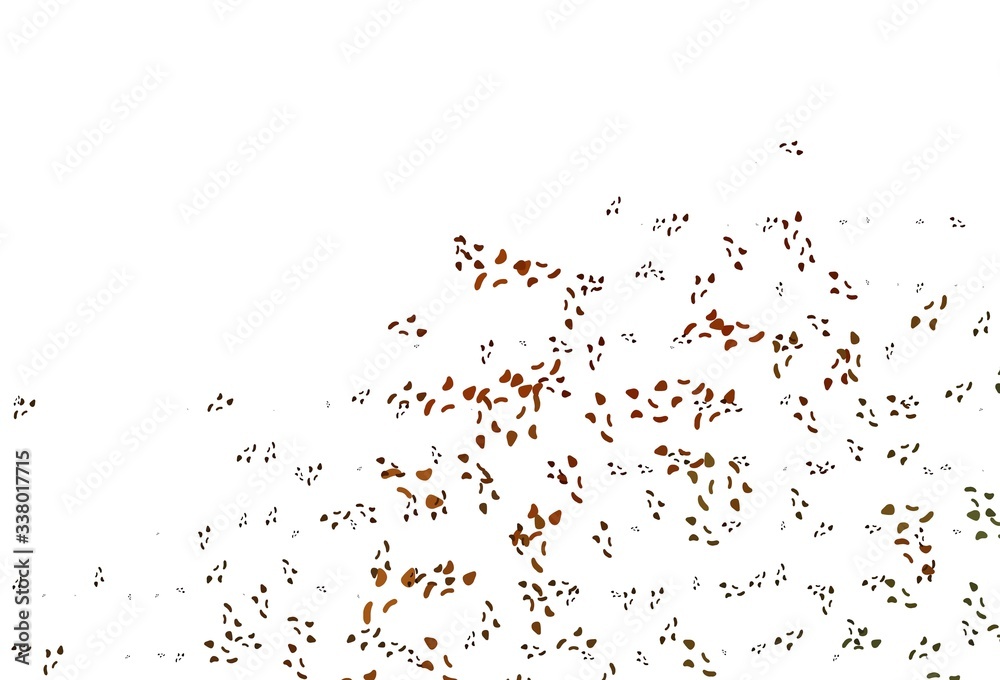 Light Yellow, Orange vector pattern with chaotic shapes. Light Yellow, Orange vector pattern with chaotic shapes.