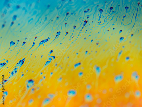 a colorful soap bubble  close up