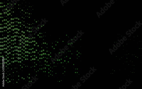 Light Green vector background with bubbles. Blurred decorative design in abstract style with bubbles. Pattern for beautiful websites.