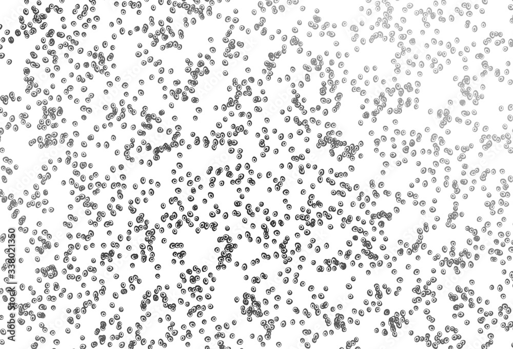 Light Silver, Gray vector background with bubbles.