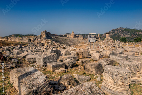 view of the ancient city of xanthos, Turkey