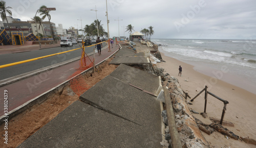 Canvastavla destruction by sea force