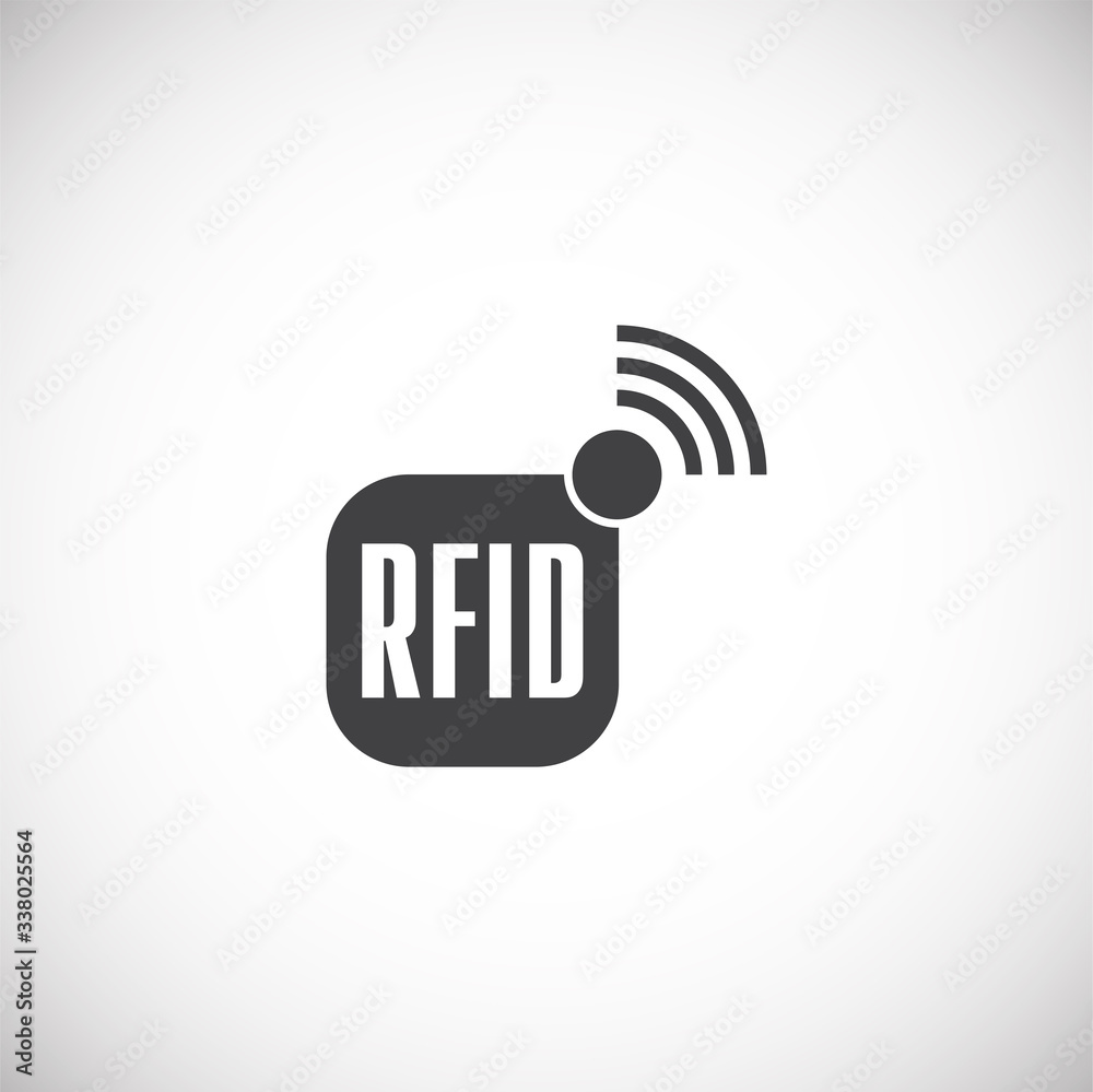 RFID related icon on background for graphic and web design. Creative illustration concept symbol for web or mobile app RFID related icon on background for graphic and web design. Creative illustration concept symbol for web or mobile app