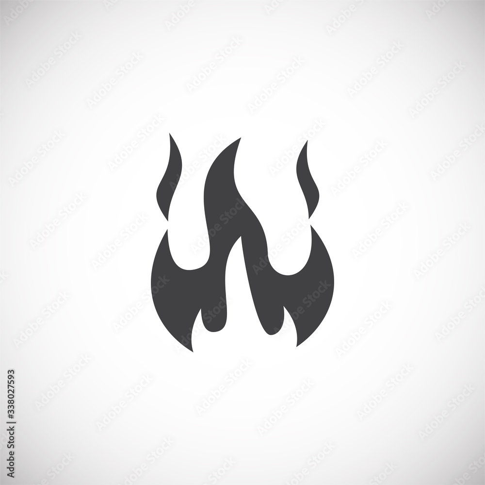 Fire related icon on background for graphic and web design. Creative illustration concept symbol for web or mobile app