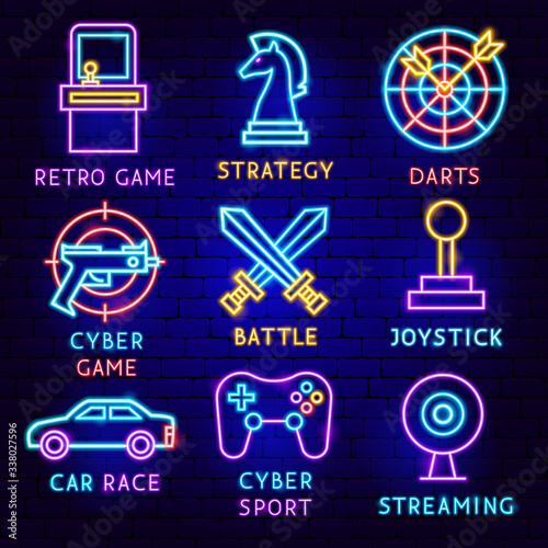 Cyber Games Neon Label Set