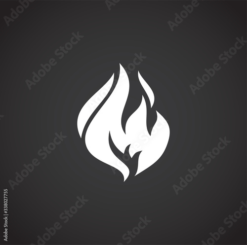 Fire related icon on background for graphic and web design. Creative illustration concept symbol for web or mobile app