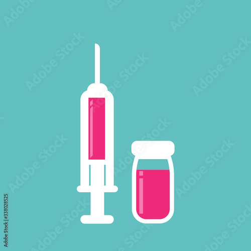 syringe object for injecting COVID-19 Virus Vaccine cure and treatment