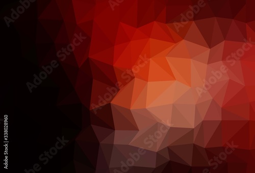 Dark Red vector abstract mosaic background.