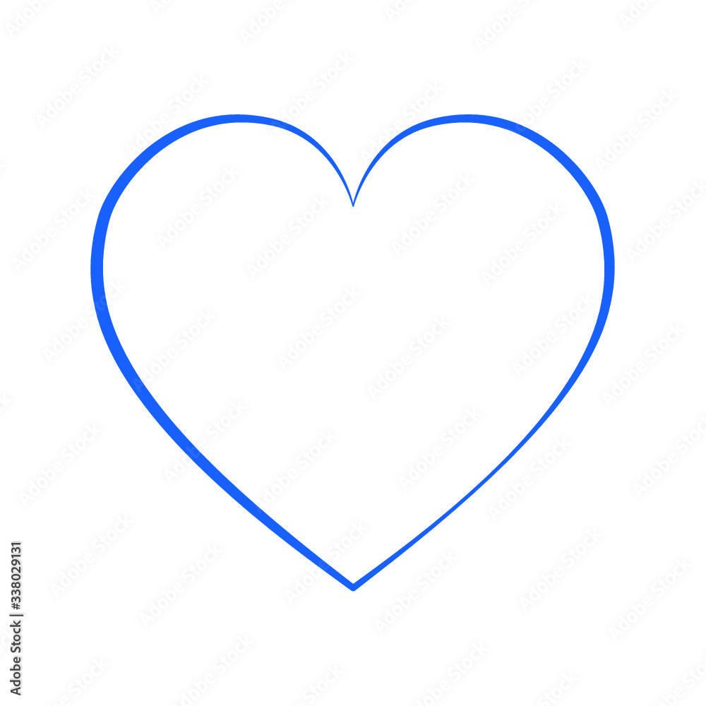 Vector de corazón azul