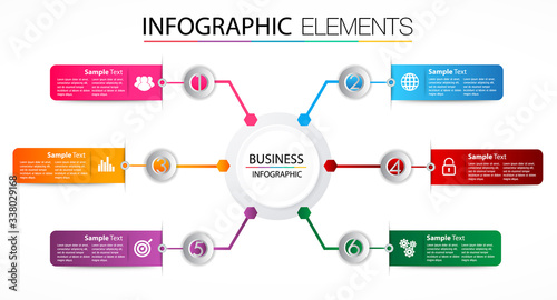 modern circuit text box template for website computer graphic technology, banner Infographics, time line