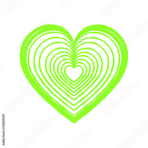 Diseño de corazón verde