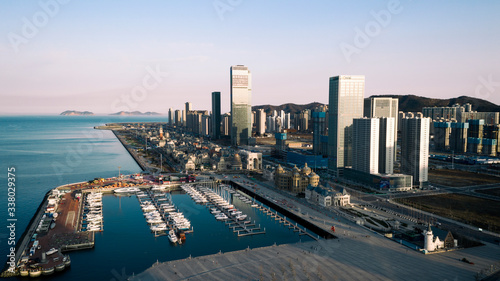 Photography UAV aerial photo of Dalian City, taken in Dalian, Liaoning Province, China