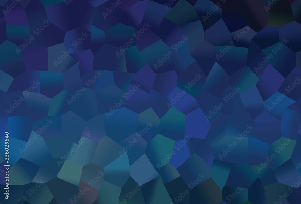 Dark BLUE vector layout with hexagonal shapes. Dark BLUE vector layout with hexagonal shapes.