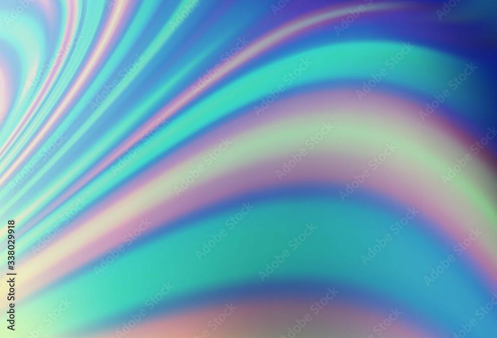 Obraz premium Light Blue, Green vector background with abstract lines.