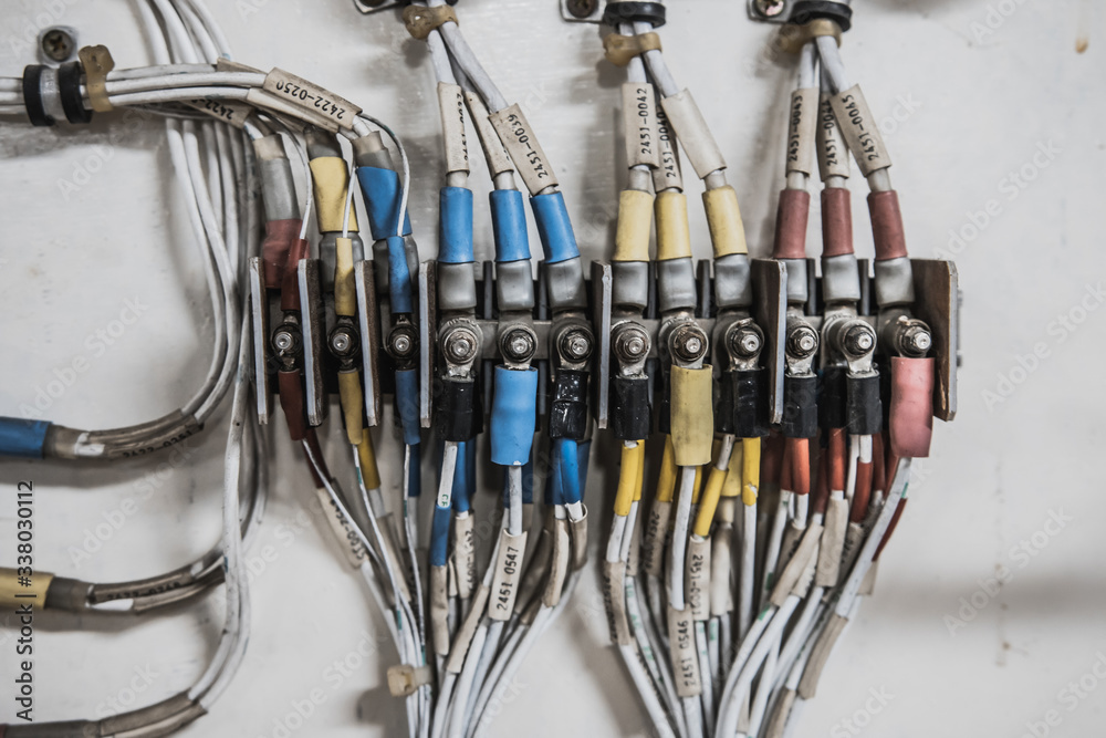 Aircraft electrical system displayed on white background in aircraft