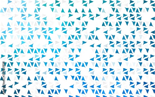 Light BLUE vector background with triangles. Modern abstract illustration with colorful triangles. Template for wallpapers.