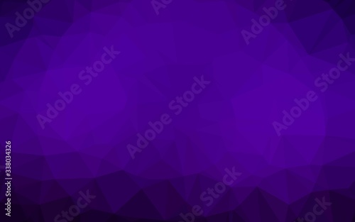 Dark Purple vector blurry triangle template. Brand new colorful illustration in with gradient. Textured pattern for background.