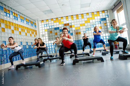 Women in fitness classes.