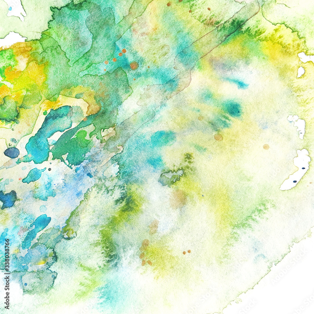 Watercolor bright hand drawn background, Aquarelle image