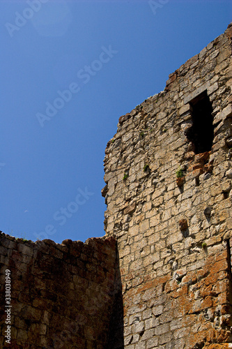 Montsegur castle wall detail