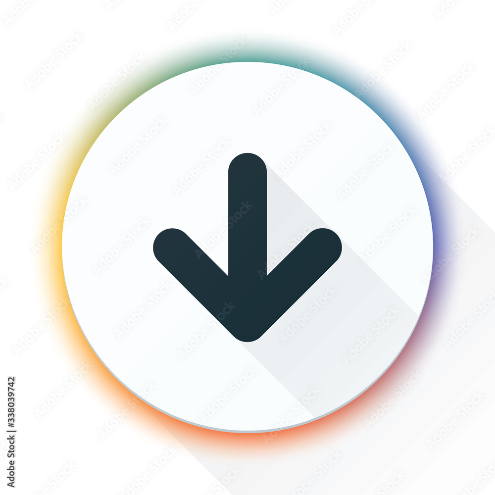 Download Down Arrow icon button illustration Download Down Arrow icon button illustration
