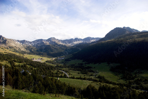 Lush green valley in Andorra