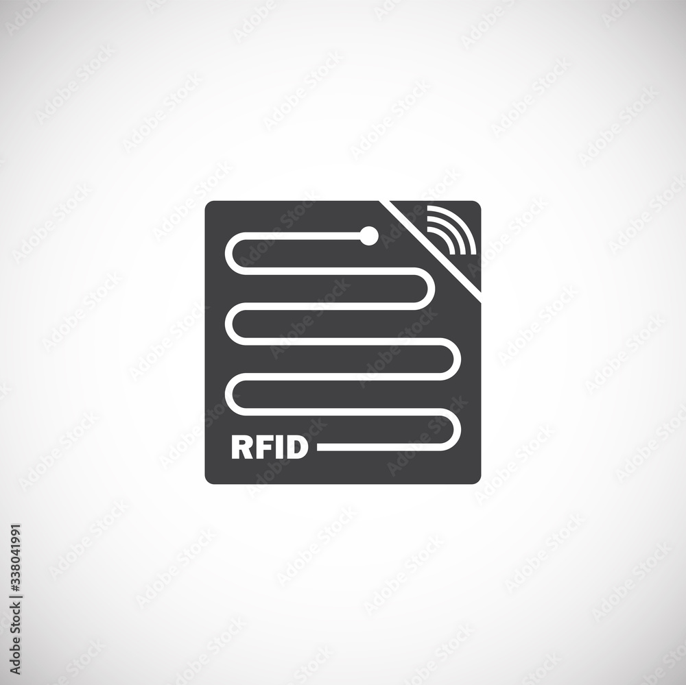 RFID related icon on background for graphic and web design. Creative illustration concept symbol for web or mobile app RFID related icon on background for graphic and web design. Creative illustration concept symbol for web or mobile app