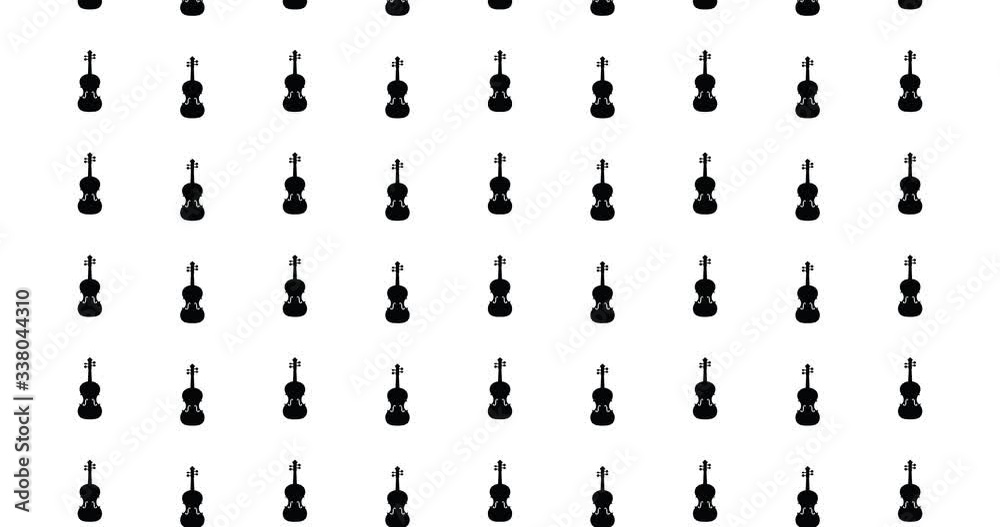 Moving violin icons background clip motion backdrop video in a seamless repeating loop. Musical instrument music violins pattern background motion video clip. Moving violin icons background clip motion backdrop video in a seamless repeating loop. Musical instrument music violins pattern background motion video clip.