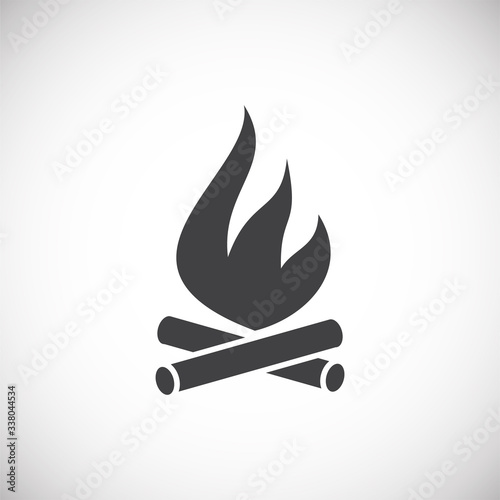 Fire related icon on background for graphic and web design. Creative illustration concept symbol for web or mobile app