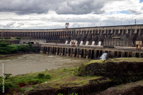 Itaipu Binacional hydroelectric power station in Foz do Iguazu Brazil on the border with Paraguay