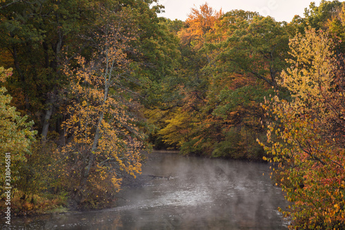 A Beautiful Morning of Autumn in Framingham Massachusetts
