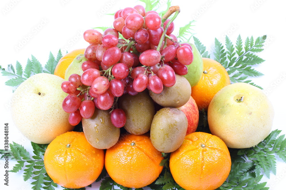 Healthy fruit isolated on white background