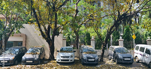 Photography Landscape view of cars eating dust during coronavirus pandemic 2020